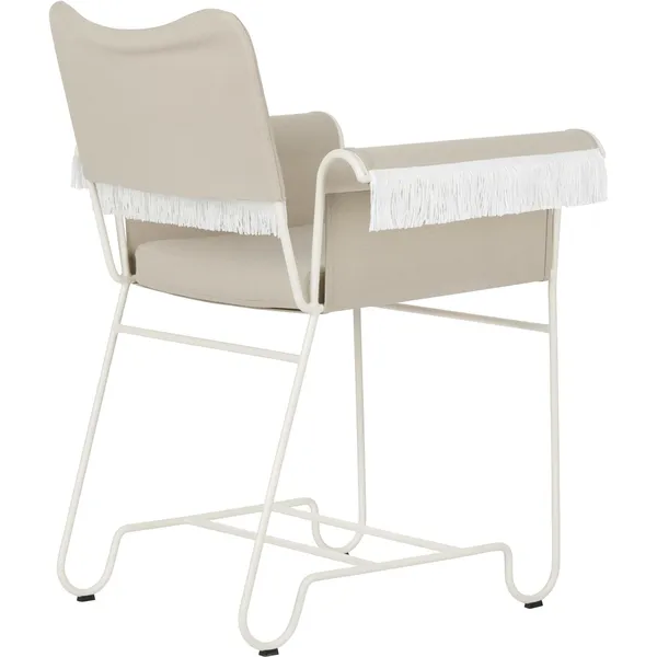 Silla De Comedor Tropique Con Flecos Blanco/Leslie 12