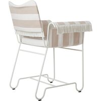 Chaise Tropique à Franges Blanc/Rayure Leslie 40