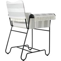 Sedia da Pranzo Tropique con Frange Nero/ Leslie Stripe 20
