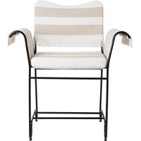 Tropique Esszimmerstuhl mit Fransen Schwarz/ Leslie Stripe 40