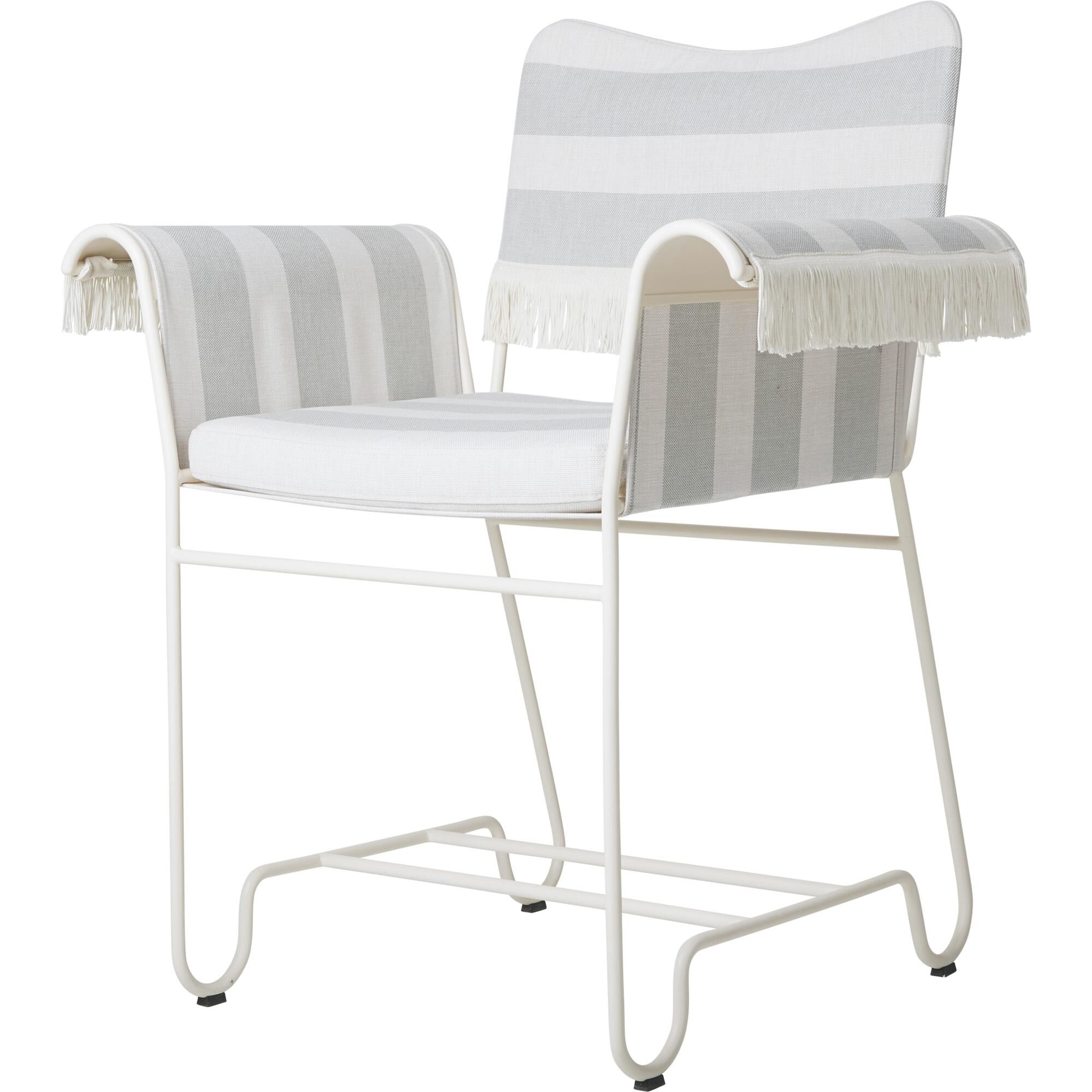 Tropique Spisestol med Frynser Hvit/ Leslie Stripe 20