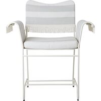 Silla De Comedor Tropique Con Flecos Blanco/Leslie Stripe 20
