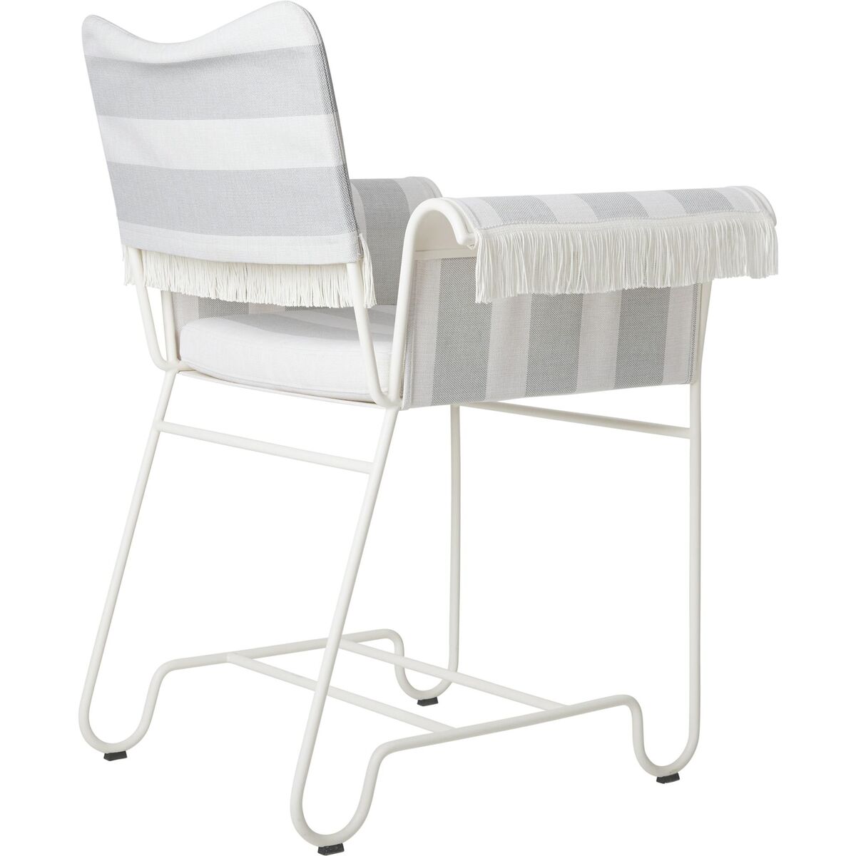 Silla De Comedor Tropique Con Flecos Blanco/Leslie Stripe 20