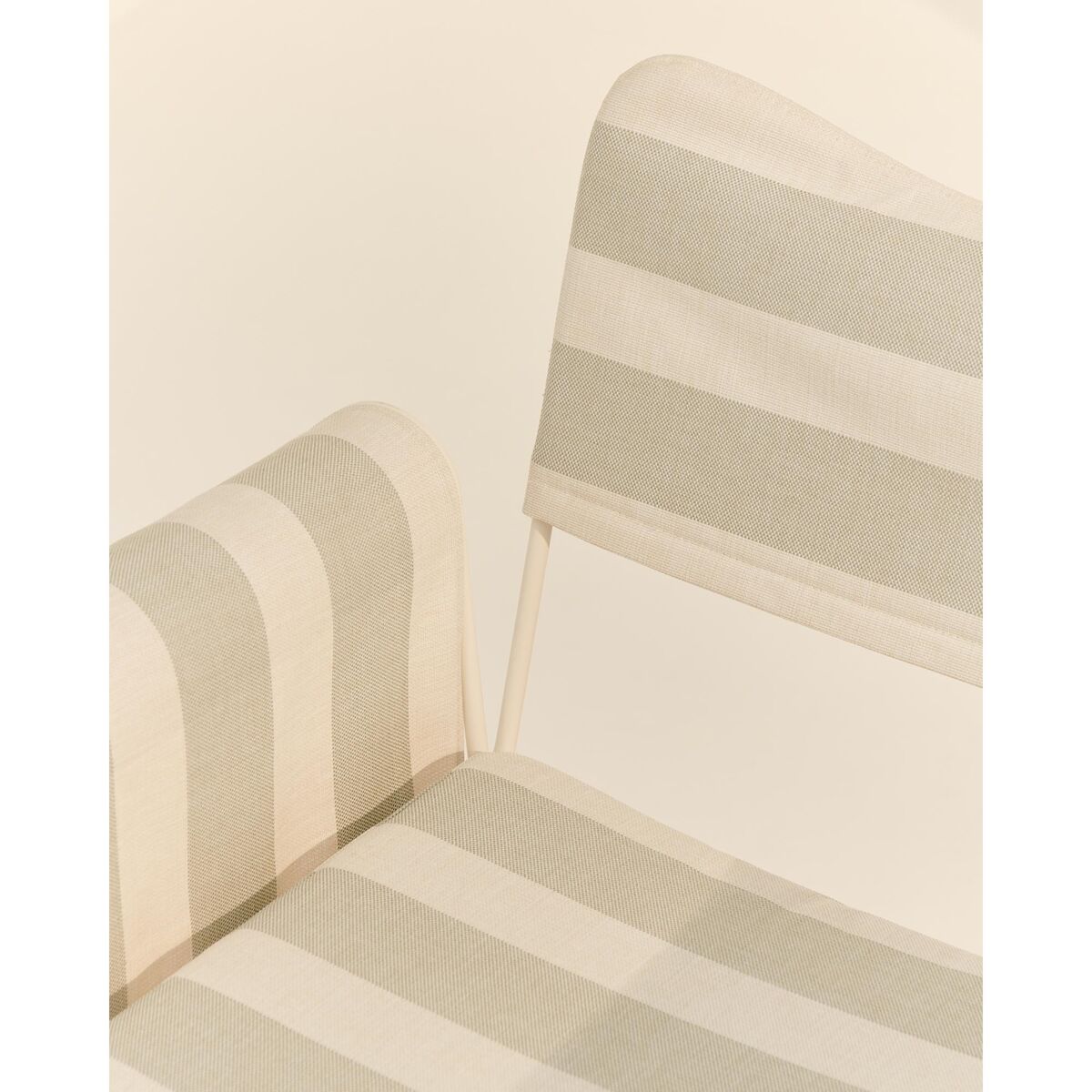 Silla De Comedor Tropique Con Flecos Blanco/Leslie Stripe 20