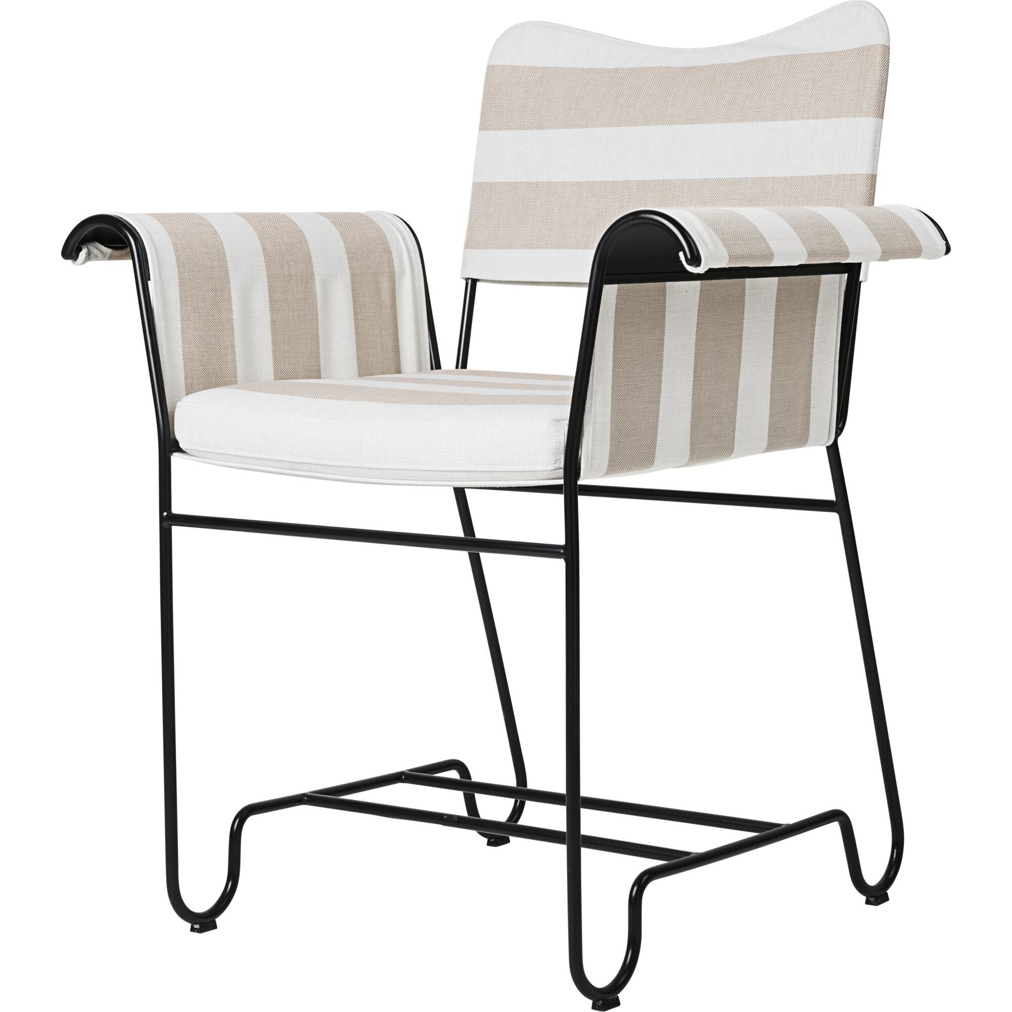Tropique Spisestuestol Sort/Leslie Stripe 40
