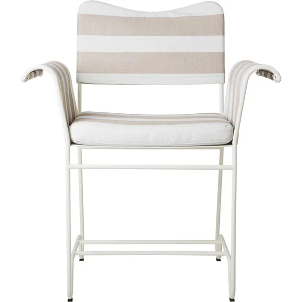 Tropique Dining Chair White/ Leslie Stripe 40