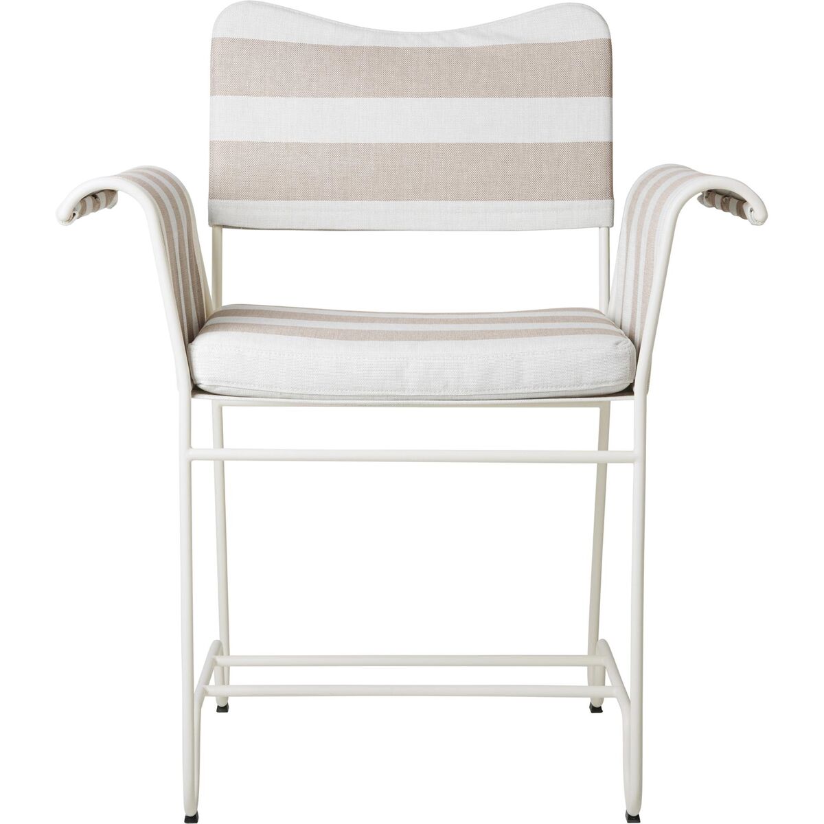 Chaise Tropique Blanc/Rayure Leslie 40
