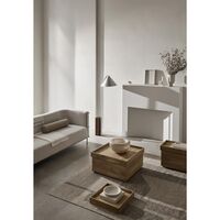 Cone Floor Lamp Brushed Aluminum & Walnut