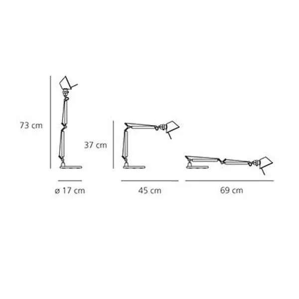 Tolomeo Micro Table Lamp Aluminum