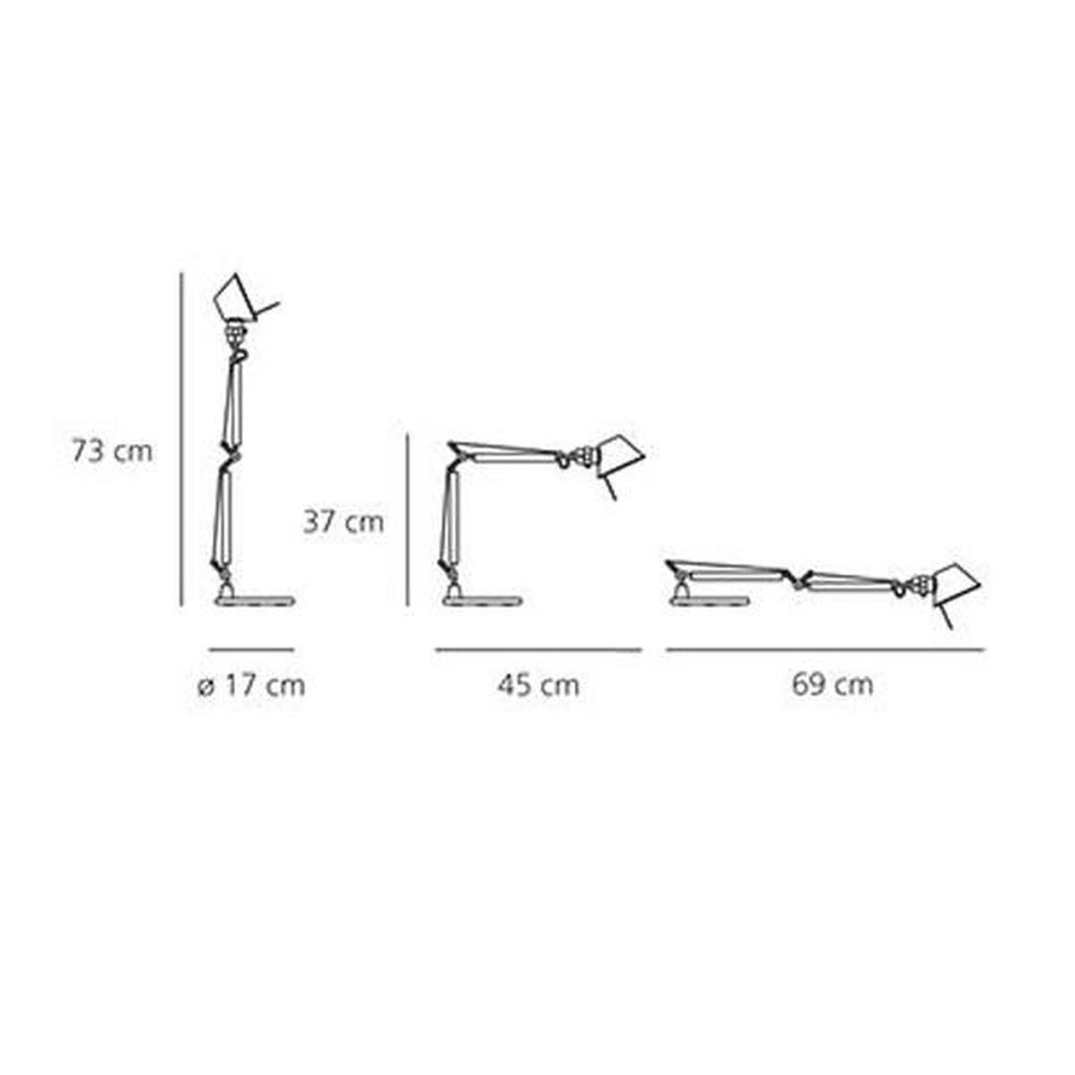 Tolomeo Micro Lampada da Tavolo Alluminio