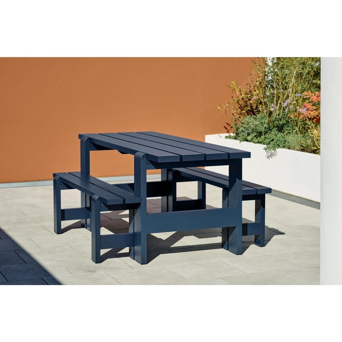 Weekday Bank L140 x H45 Stahlblau