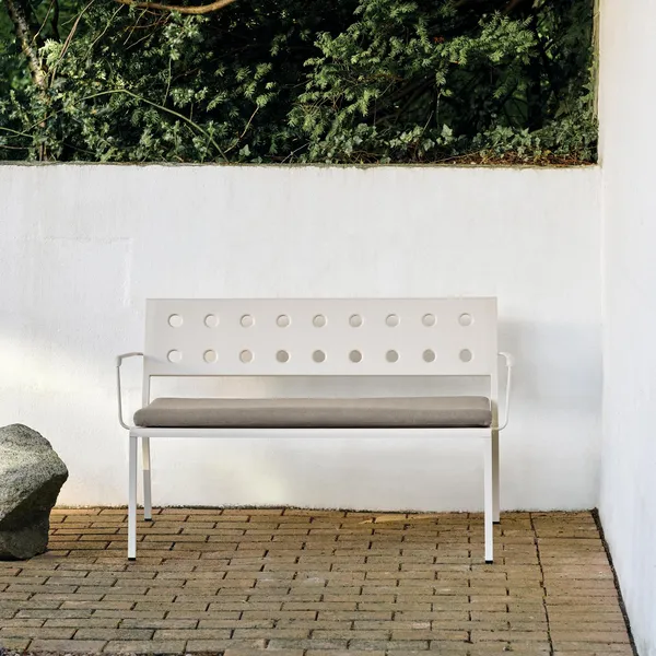 Balcony Dining Bench with Armrest Chalk Beige