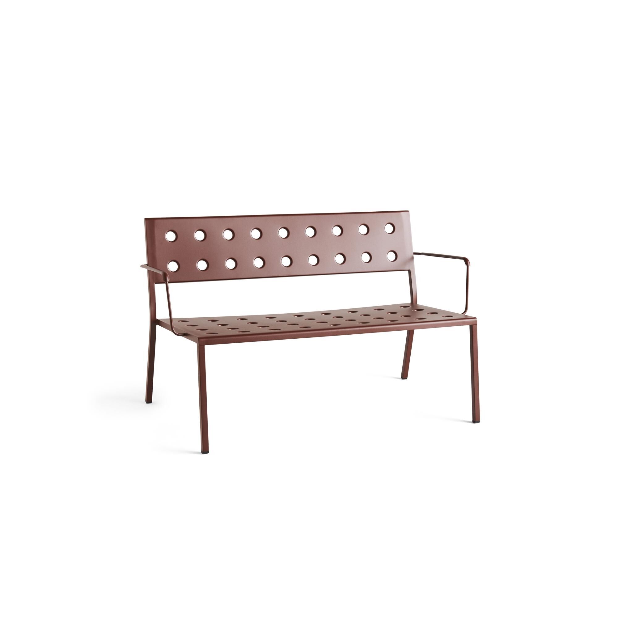 Balcony Lounge Bænk med Armlæn Iron Red