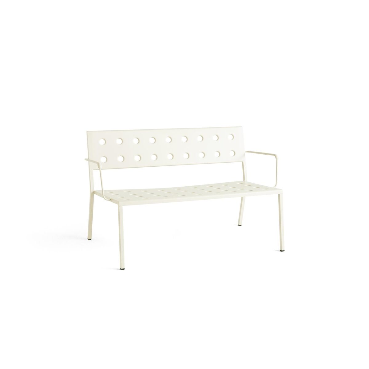 Balcony Lounge Bench with Armrest Chalk Beige