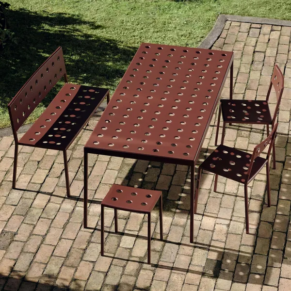 Balcony Stool Iron Red