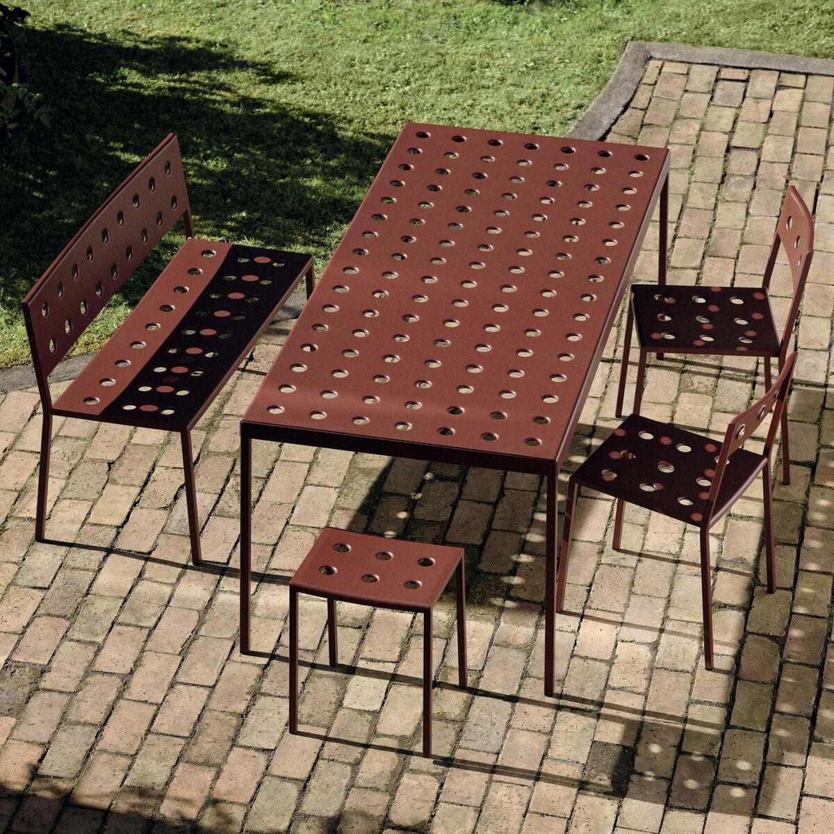 Balcony Skammel Iron Red