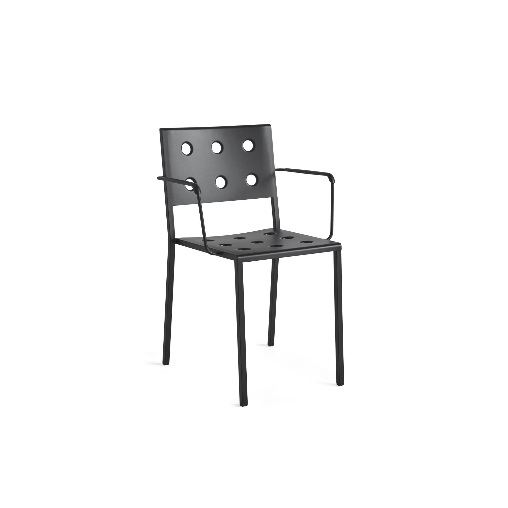 Chaise de Balcon avec Accoudoirs Anthracite