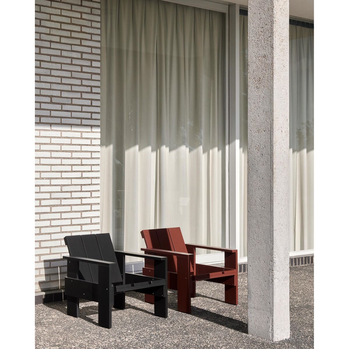 Krat Fauteuil Ijzerrood