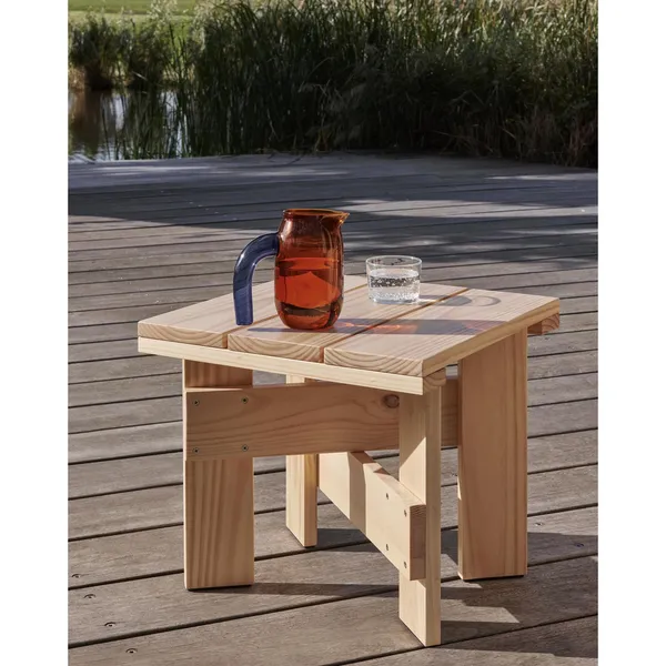 Crate Low Table Lacquered Pine