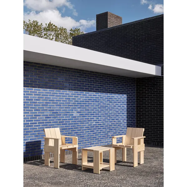 Crate Side Table Lacquered Pine