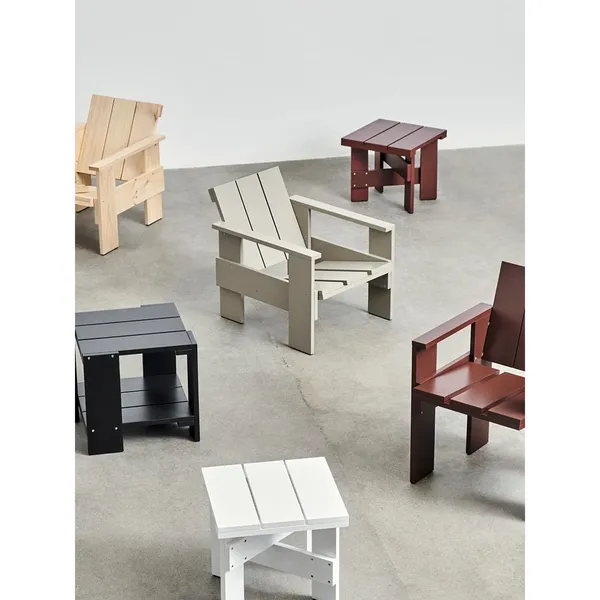 Crate Side Table Lacquered Pine