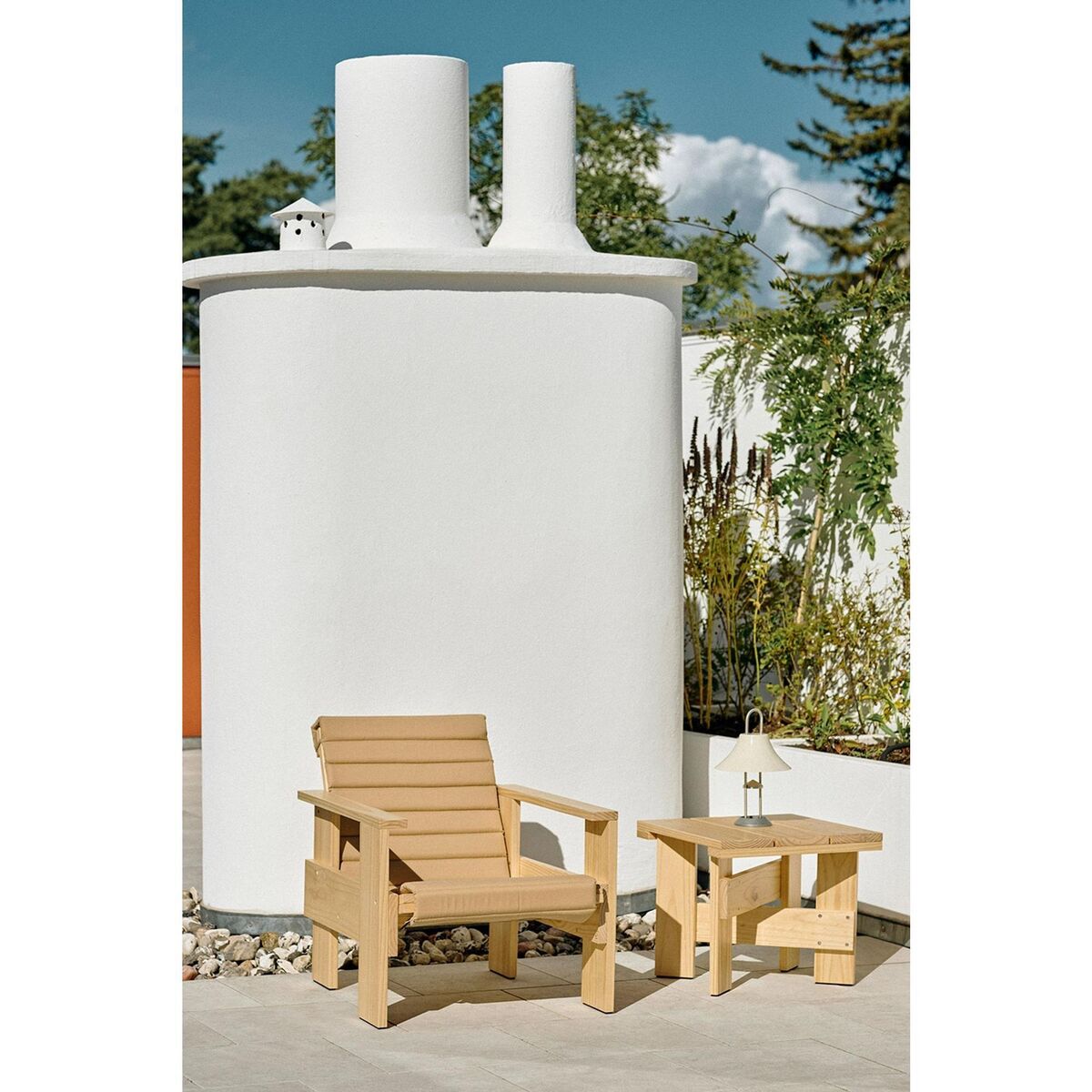 Crate Side Table Lacquered Pine