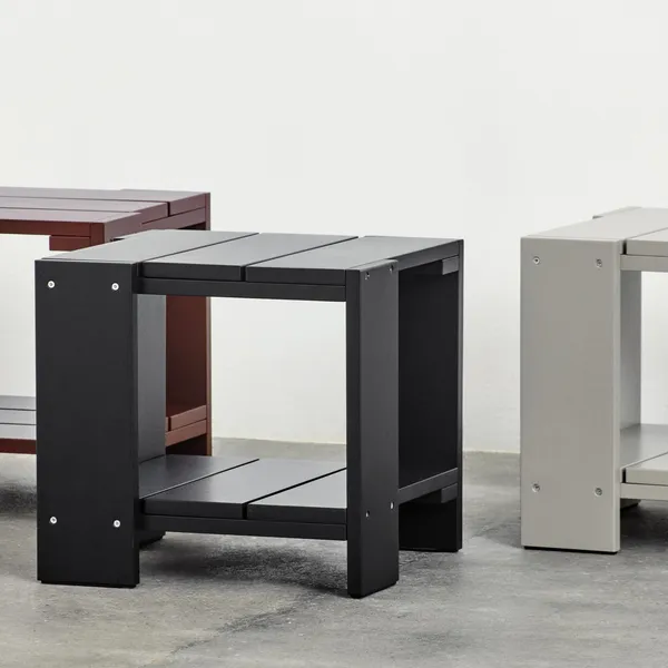 Crate Side Table Iron Red