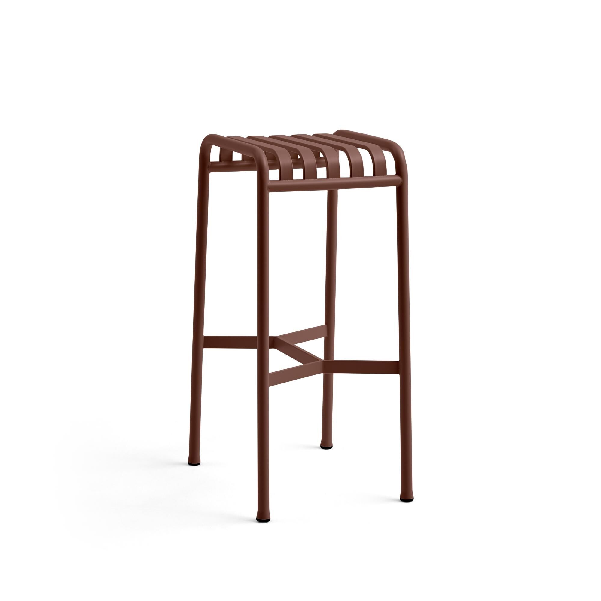 Tabouret de Bar Palissade en Fer Rouge