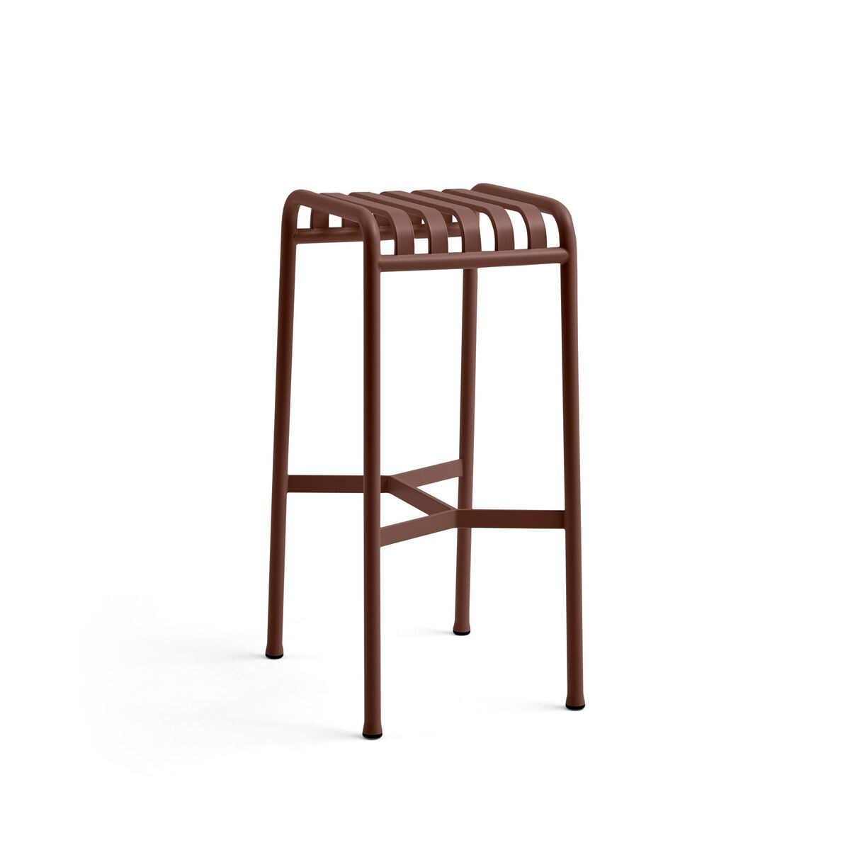 Tabouret de Bar Palissade en Fer Rouge