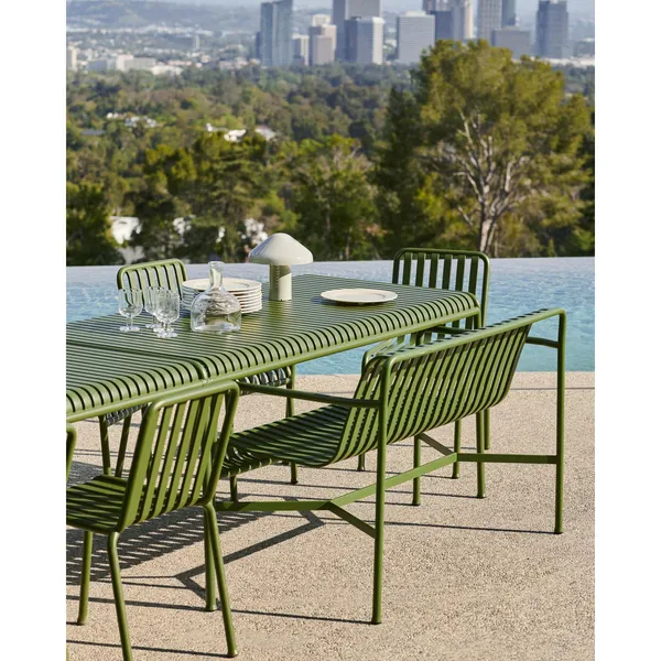 Palissade Dining Bench with Armrests Iron Red