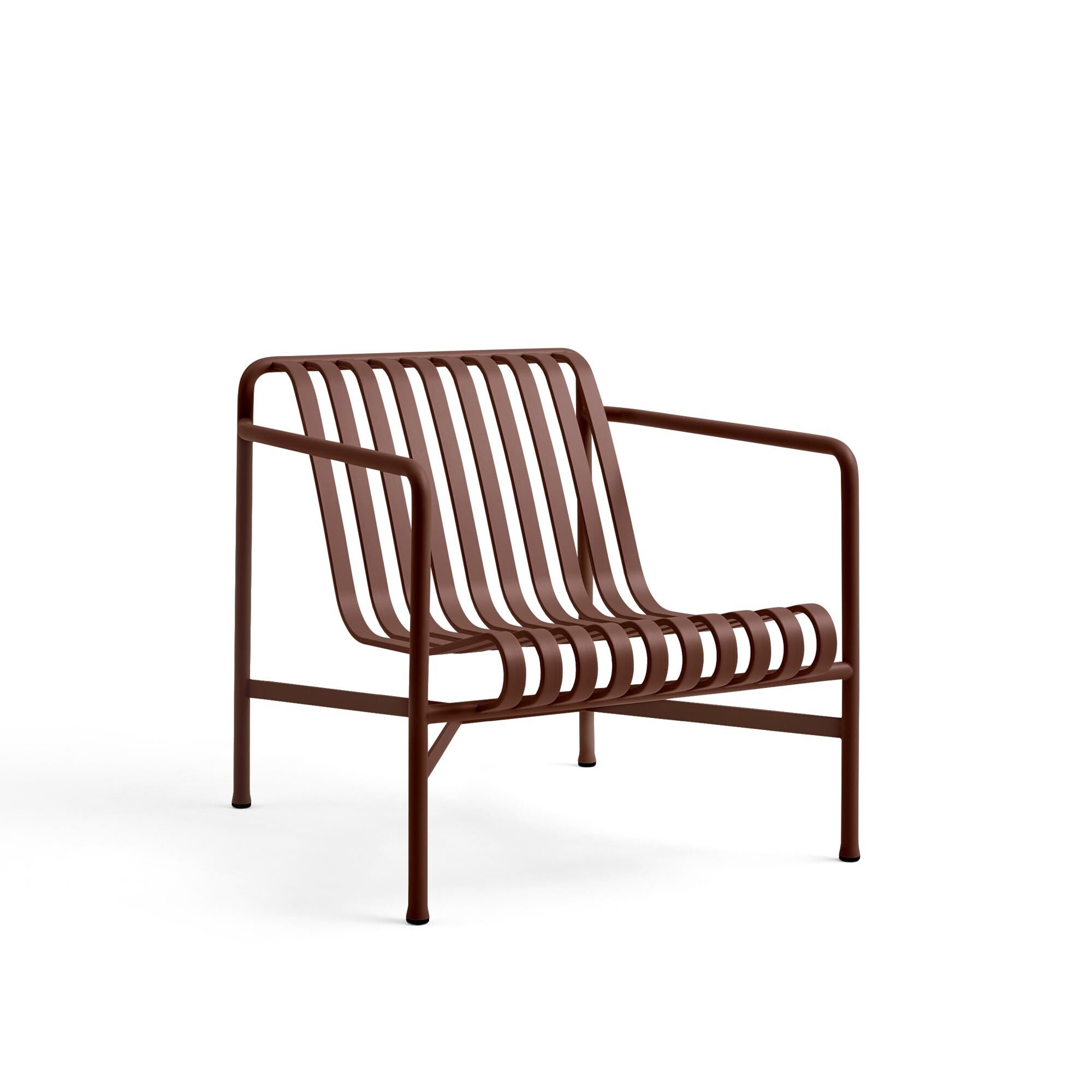 Fauteuil Bas Palissade en Fer Rouge