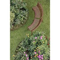 Banc de Salle à Manger Palissade Park, 1 Pièce, avec Kit de Montage, Non Autoportant, Fer Rouge