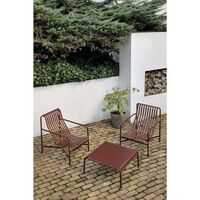 Mesa Baja Palissade 82x86 Hierro Rojo