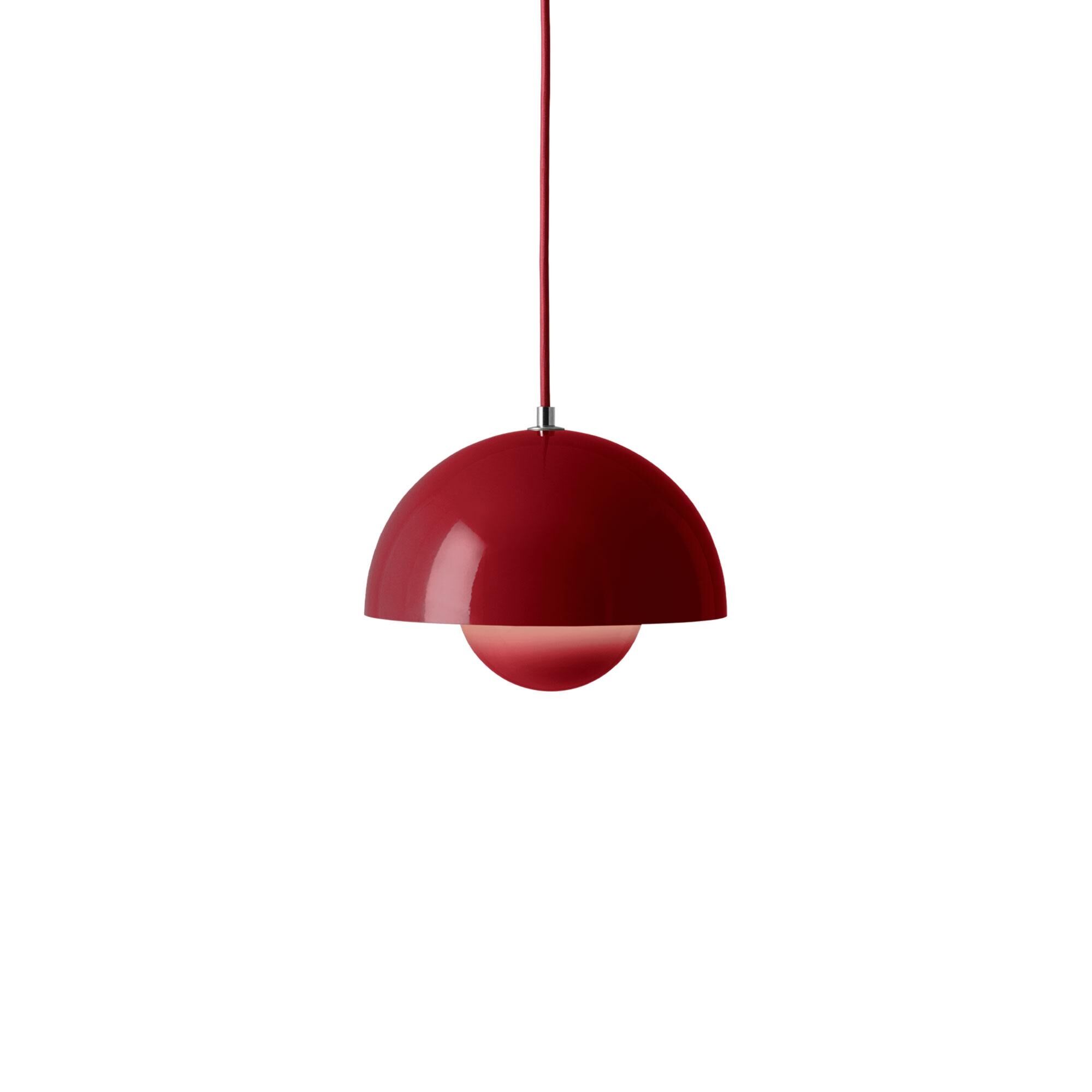 Flowerpot VP1 Pendant Vermilion Red