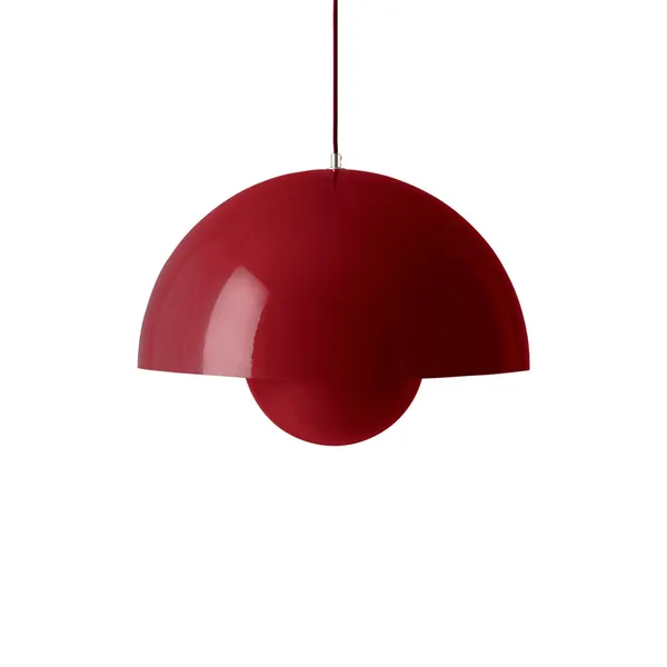 Flowerpot VP2 Pendant Vermilion Red