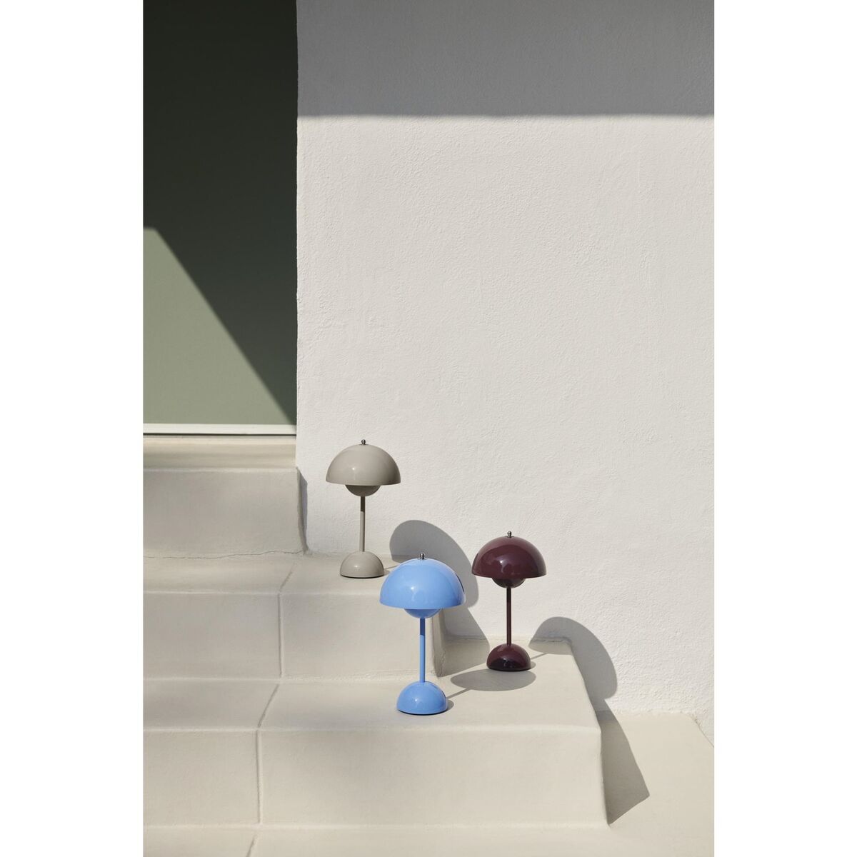 Flowerpot VP9 Tragbare Lampe Grau Beige