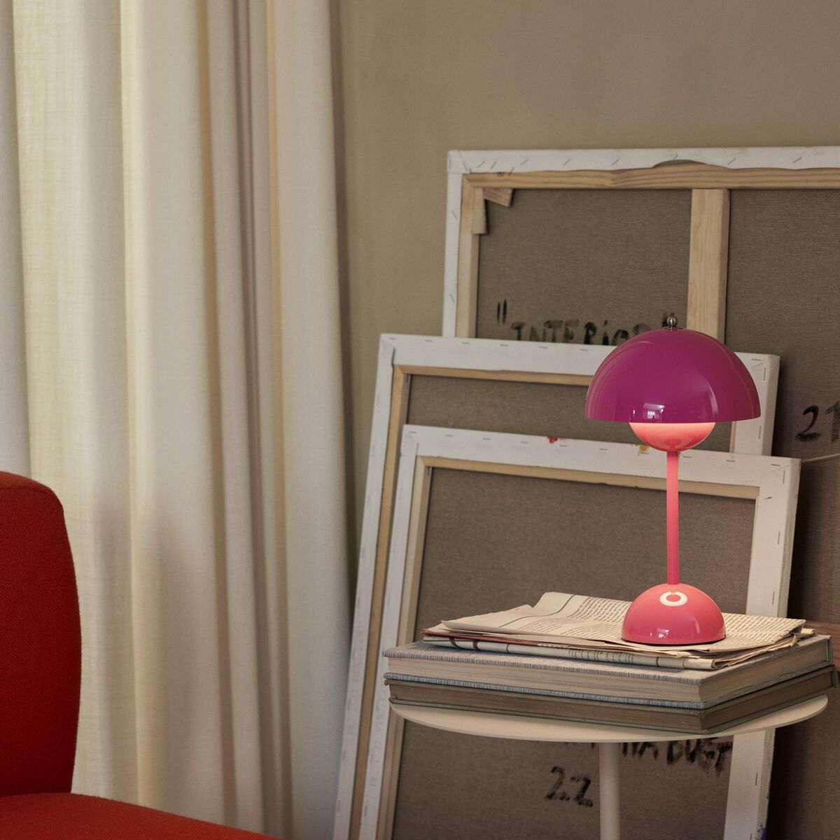 Flowerpot VP9 Tragbare Lampe Tangy Rosa