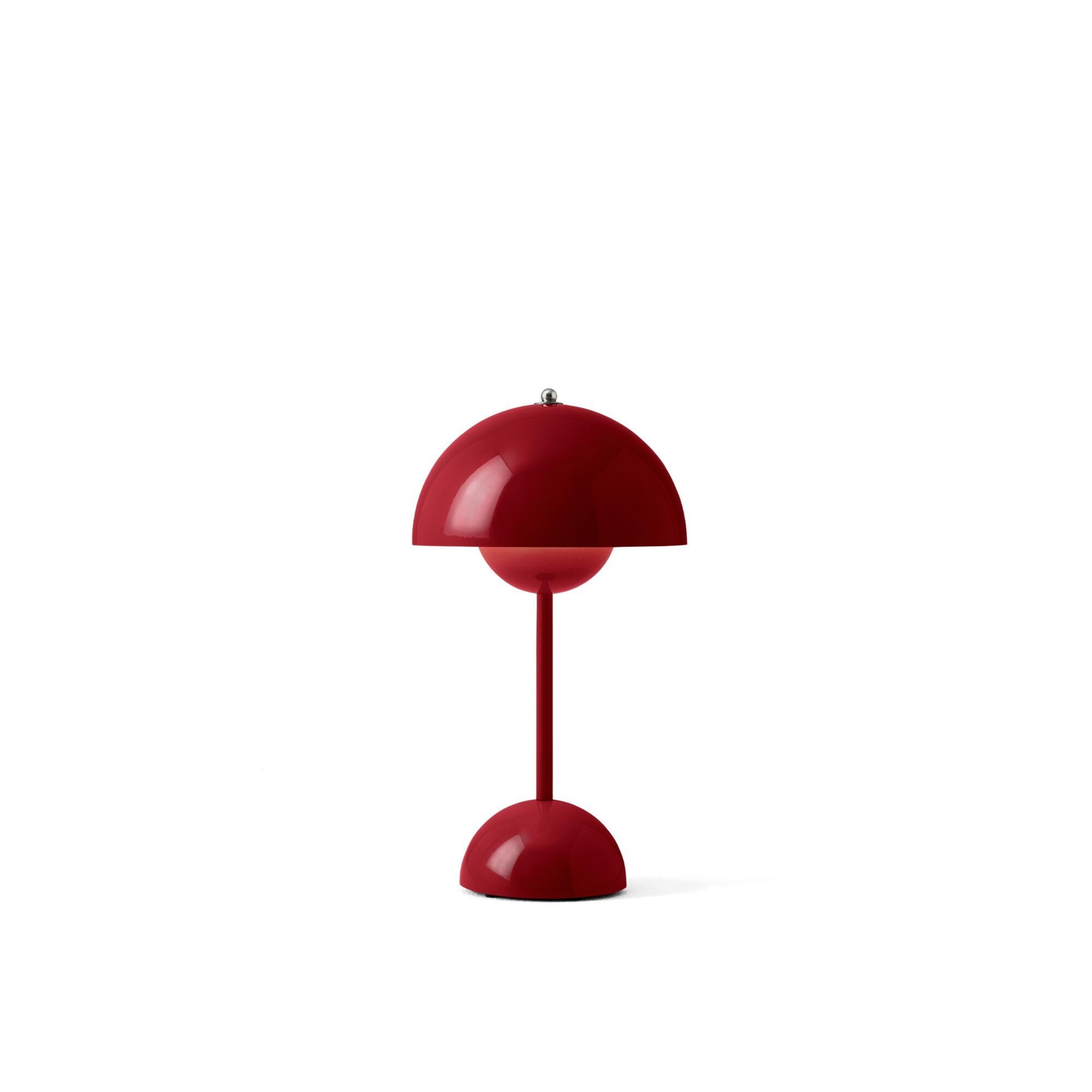 Flowerpot VP9 Lampe Portable Rouge Vermillon