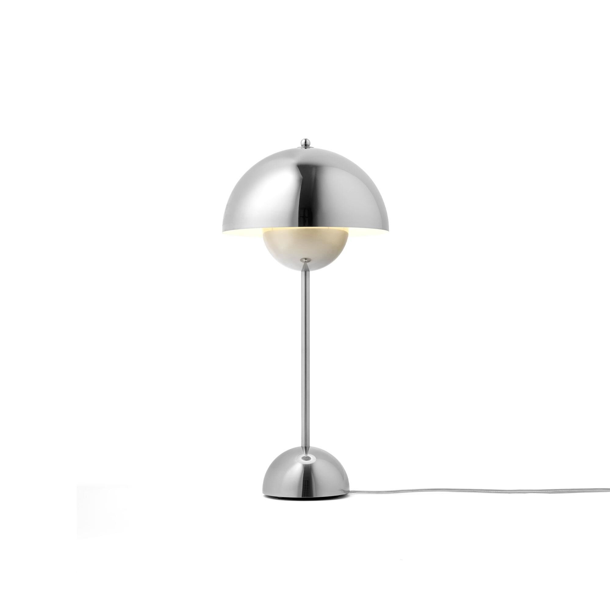 Flowerpot VP3 Lampe à Poser Acier Poli