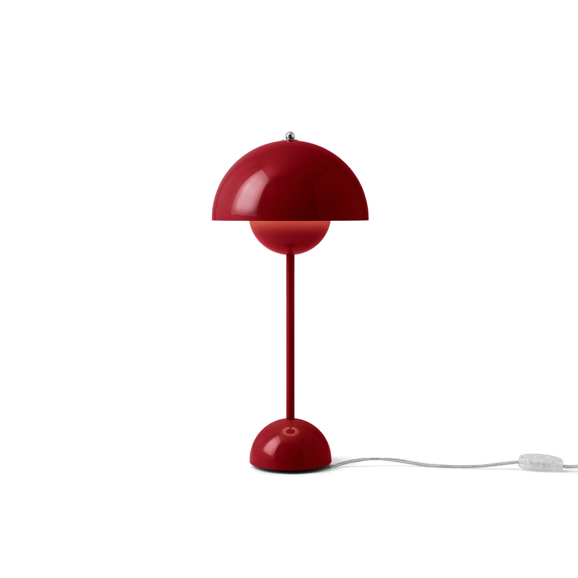 Lampe à Poser Flowerpot VP3 Rouge Vermillon
