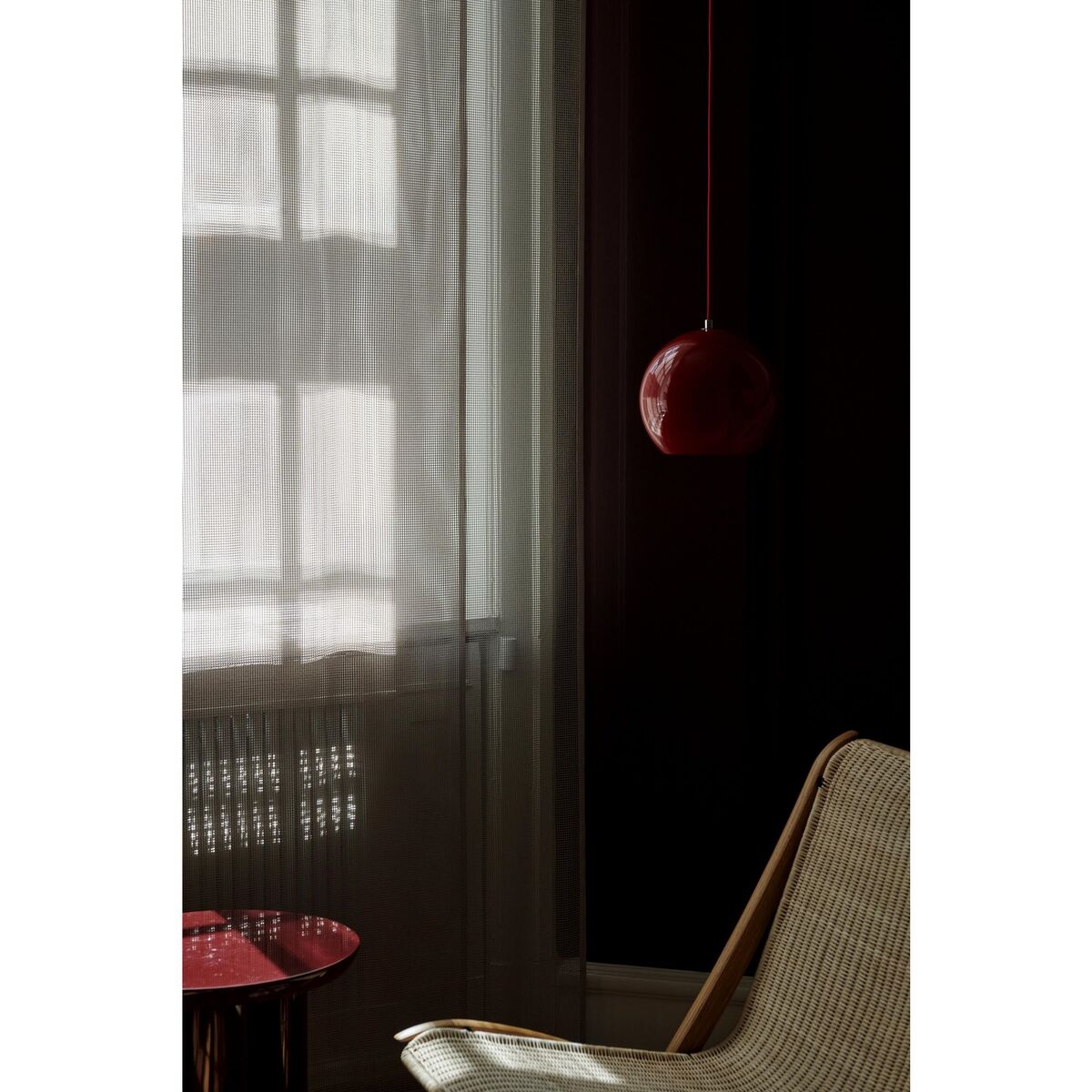 Flowerpot Topan VP6 Lampadario Rosso Vermiglio