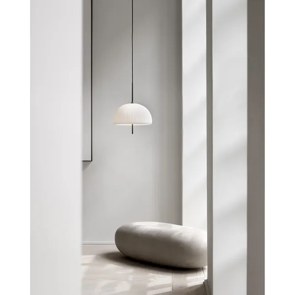 595 Sculpture Pendant White