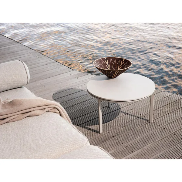 714 Open-Air Outdoor Coffee Table Ø60 cm Light Gray/Ceramic