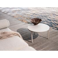 714 Open-Air Outdoor Coffee Table Ø60 cm Light Gray/Ceramic