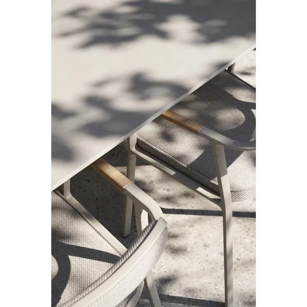 719 Open-Air Outdoor Dining Table 250x100 cm Light Gray/ Ceramic