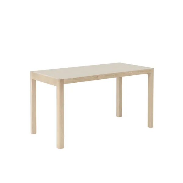 Workshop Desk Warm Gray Linoleum/Oak