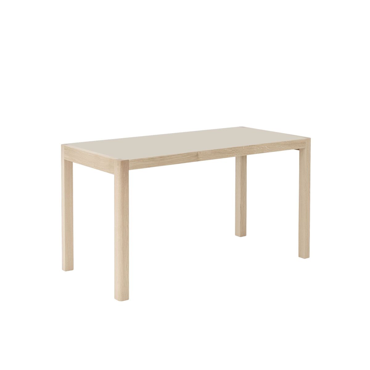 Werkplaatsbureau Warm Grijs Linoleum/Eiken