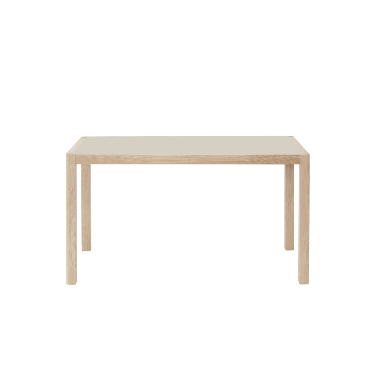 Werkplaatsbureau Warm Grijs Linoleum/Eiken