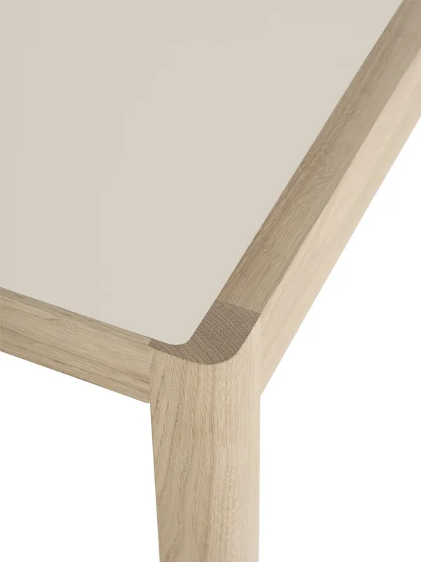Workshop Desk Warm Gray Linoleum/Oak