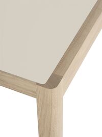 Werkplaatsbureau Warm Grijs Linoleum/Eiken